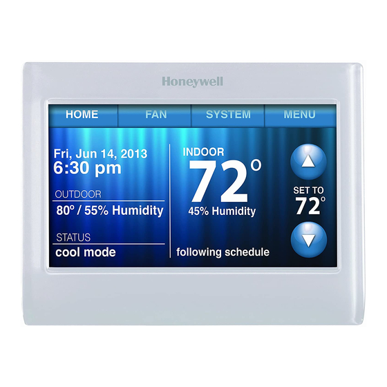 Honeywell Home 9000 Series Quick Reference