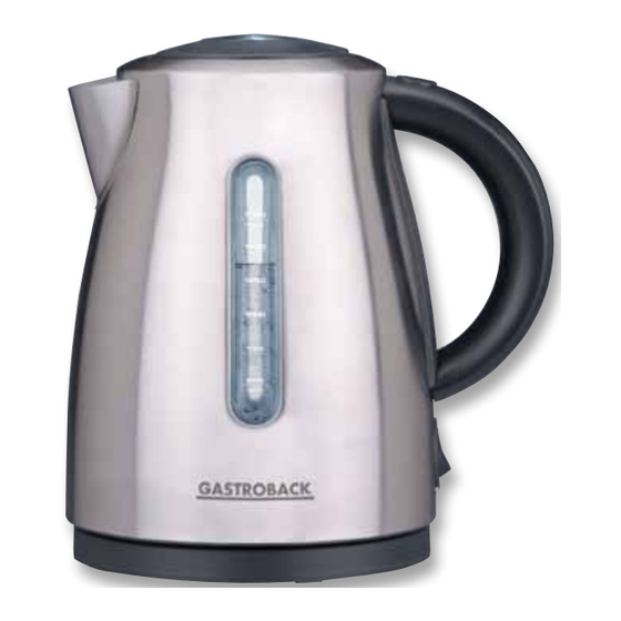 Gastroback Design Kettle Pro Operating Instructions Manual