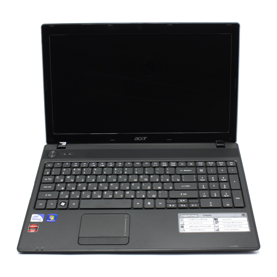 Acer ASPIRE 5742 Manuals