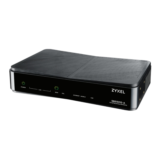 ZyXEL Communications SBG3310 Series Quick Start Manual