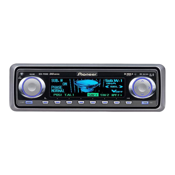 Pioneer DEH-P9300 Operation Manual