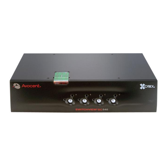 Avocent SwitchView SC540 Quick Installation Manual