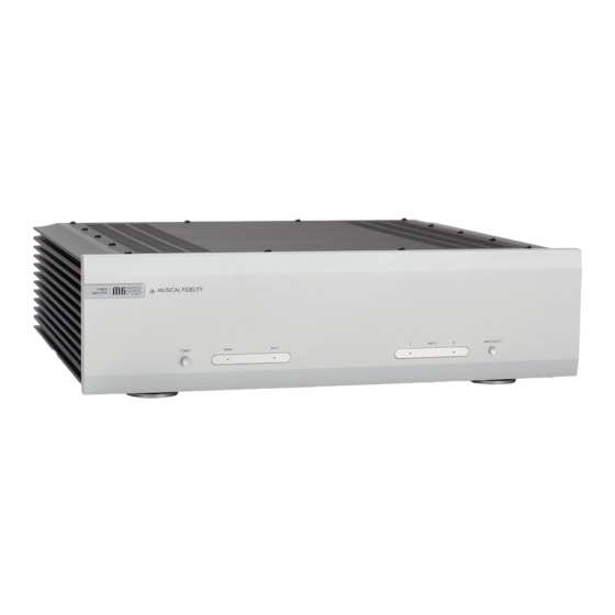 Musical Fidelity M6PRX Instructions For Use Manual