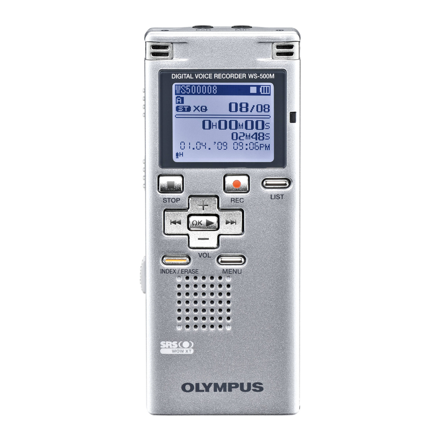 Olympus WS-500M Detailed Instructions