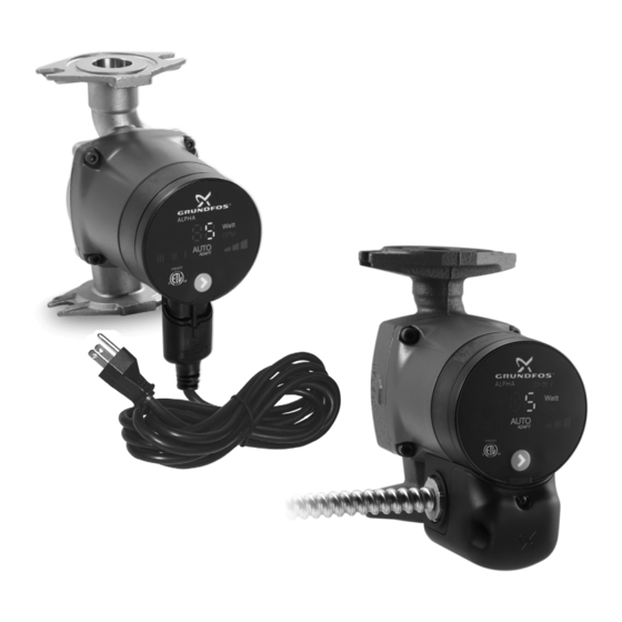 Grundfos ALPHA Series Installation And Operating Instructions Manual