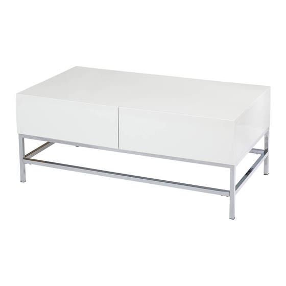 User Manuals: TMS Lewis Coffee Table White Occasional