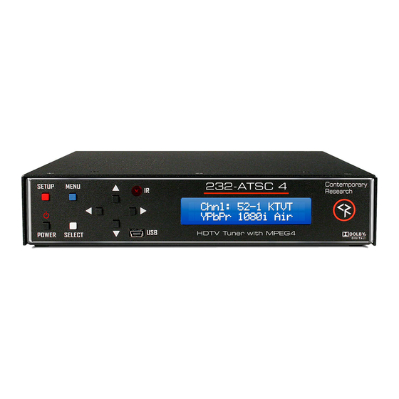 Contemporary Research 232-ATSC Firmware Instructions