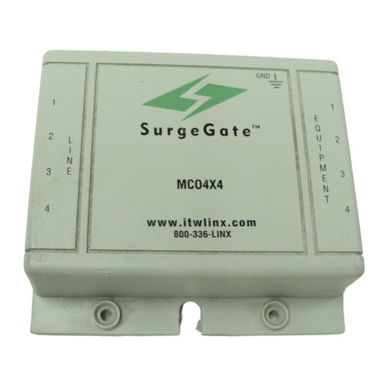 ITW Linx SurgeGate MCO4 Product Instructions