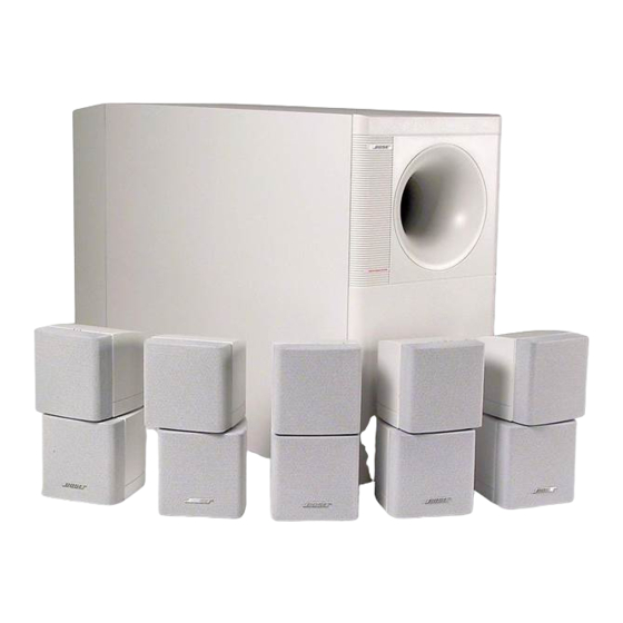 Bose Acoustimass Quick Start Manual