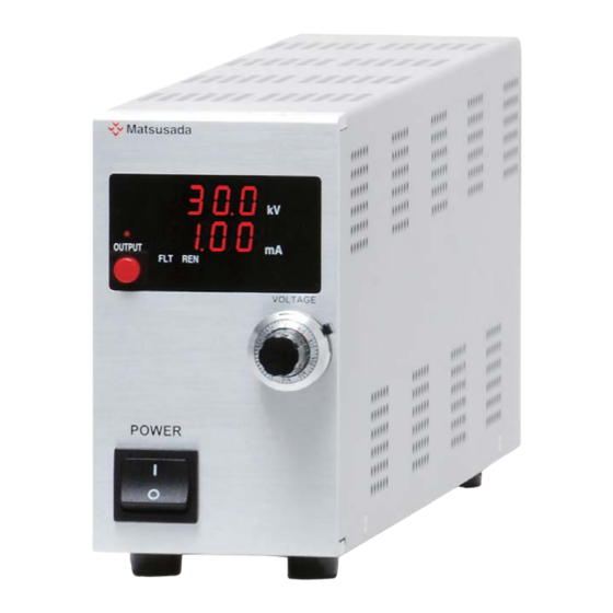 Matsusada Precision EQ Series Instruction Manual