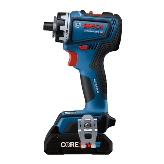Bosch GSR18V-800FC Operating/Safety Instructions Manual