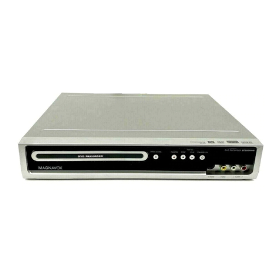 Magnavox ZC320MW8 - DVD Recorder With TV Tuner Owner's Manual