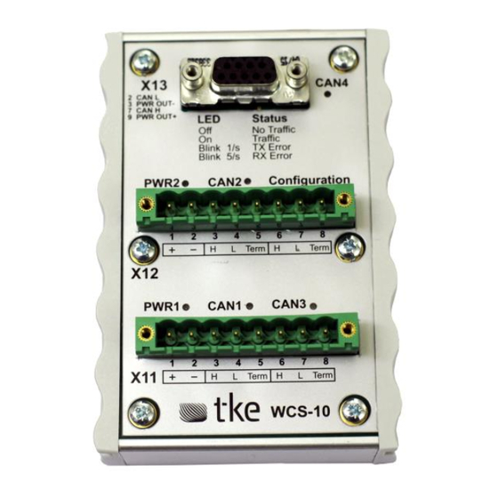 TKE WCS-10 User Manual