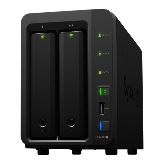 Synology DiskStation DS716+ Quick Installation Manual