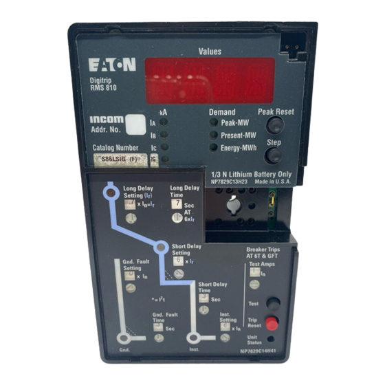 Cutler-Hammer Digitrip RMS 810 Instructions Manual