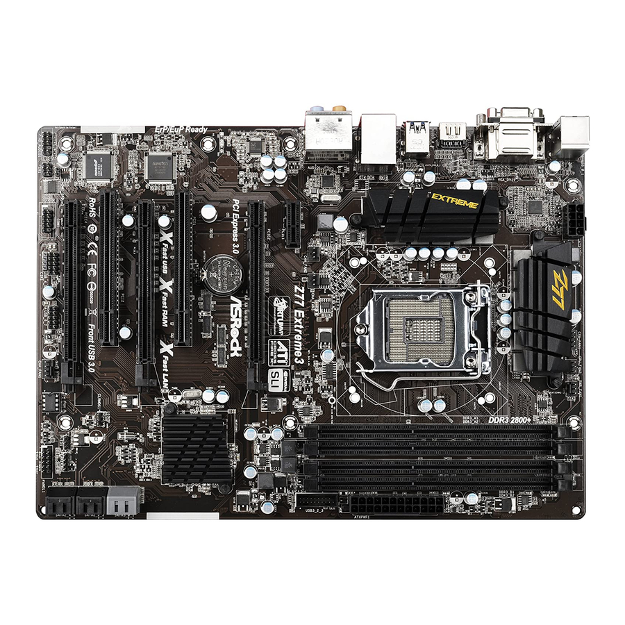ASROCK Z77 Extreme3 Quick Installation Manual