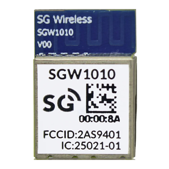 SG Wireless SGW101 Series Manual