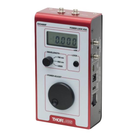 THORLABS EVOA800F User Manual