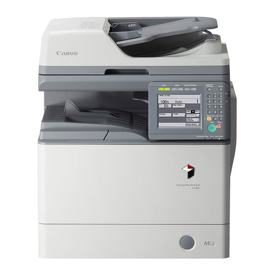 Canon imageRUNNER 1750 Quick Manual