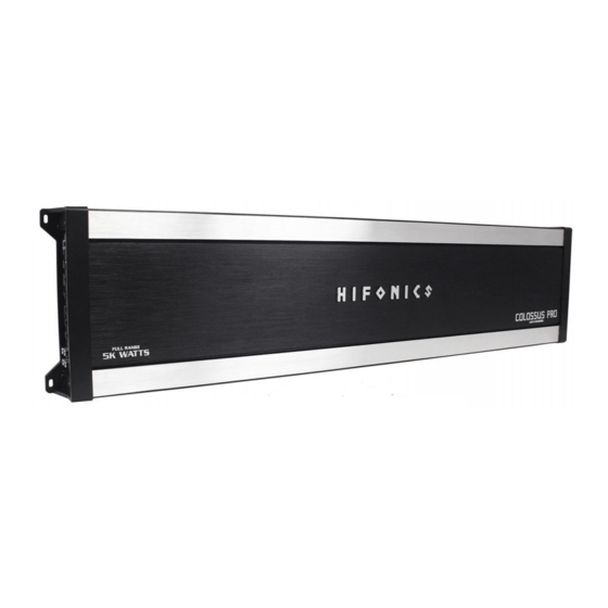 Hifonics COLOSSUS PRO 5K Quick Manual