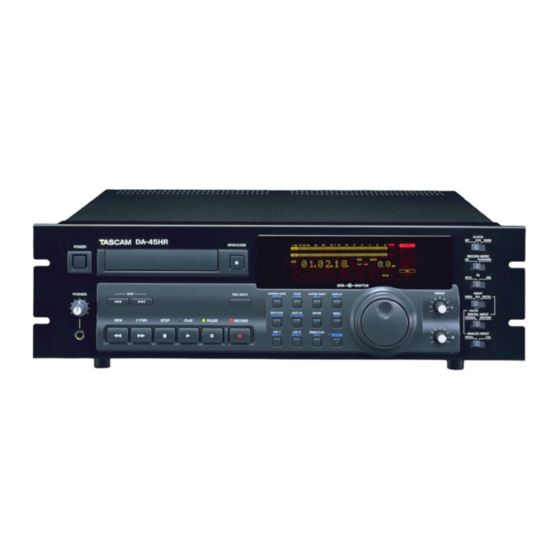 Tascam DA-45HR Owner's Manual