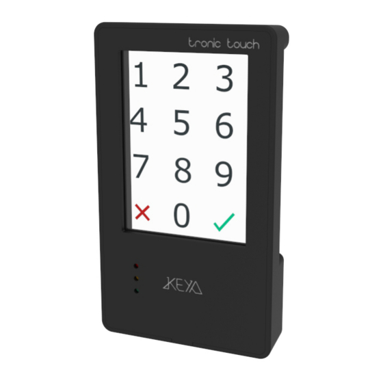 KEYA TRONIC TOUCH PANEL Manual