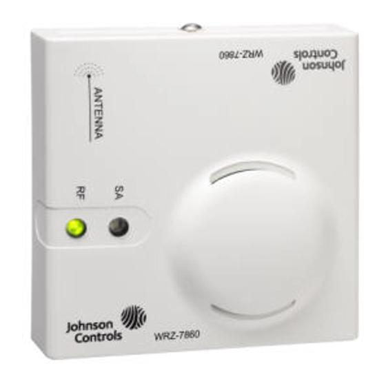 Johnson Controls WRZ-7860-0 Installation Instructions Manual