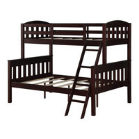 Dorel Living TWIN/FULL BUNK BED DA7499W Assembly Instructions Manual