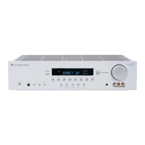 Cambridge Audio Azur 540R V3 Supplementary Manual