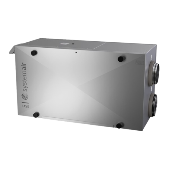 SystemAir SAVE VSR 300 Installation Instructions Manual