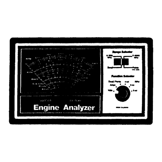 Sears 161.216300 Engine Analyzer Manuals