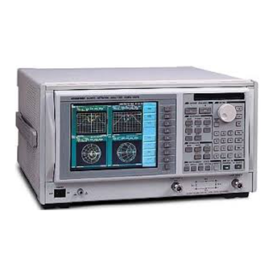 ADVANTEST R3765G Series Operation Manual