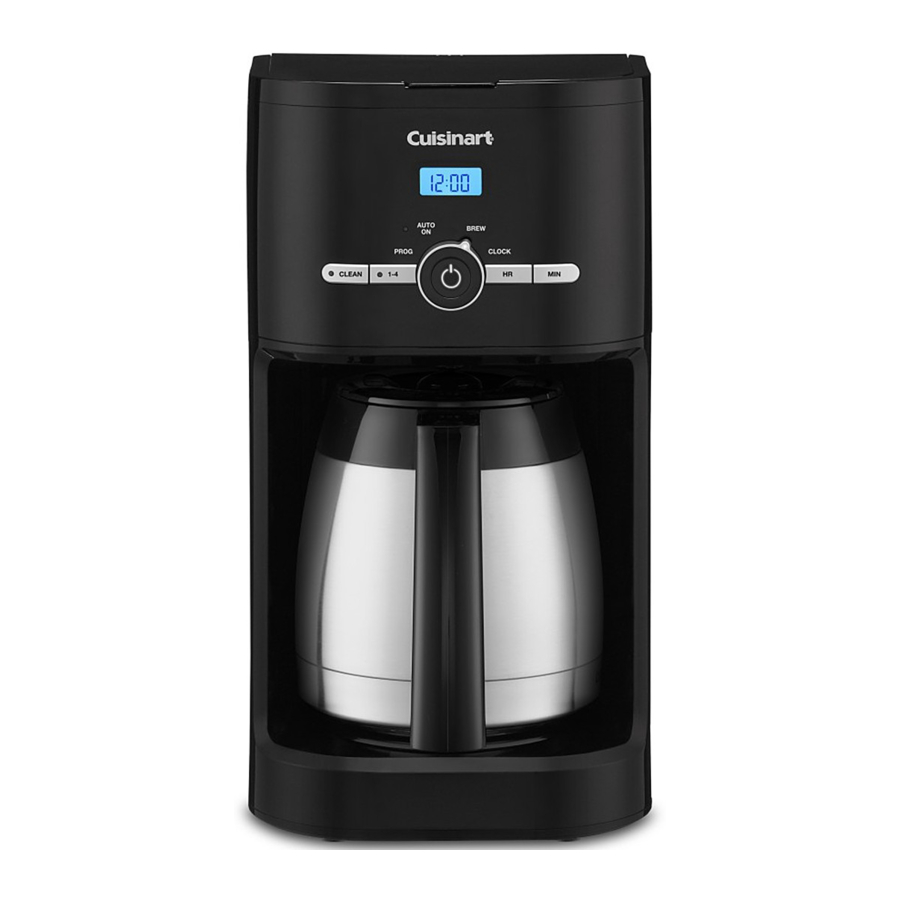 Cuisinart DCC-1170 Series - 10-Cup Thermal Classic Coffeemaker Manual