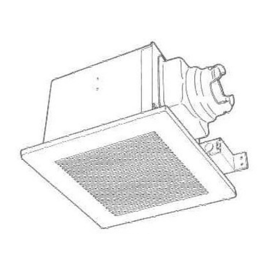 Panasonic FV-11VQD2 Installation Instructions Manual