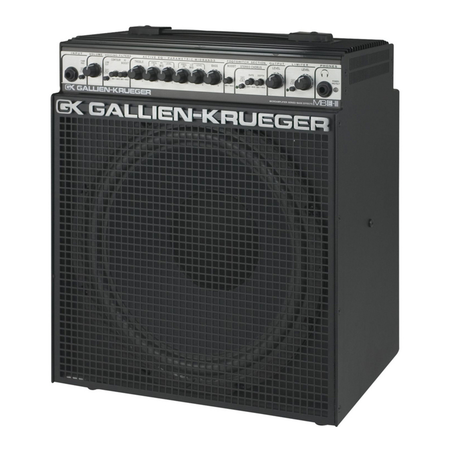 Gallien-Krueger MB150S Service Manual