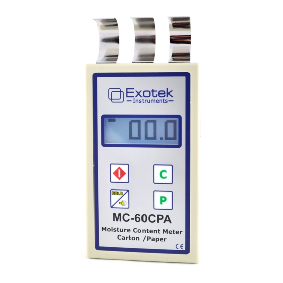 Exotek Instruments MC-60CPA User Manual