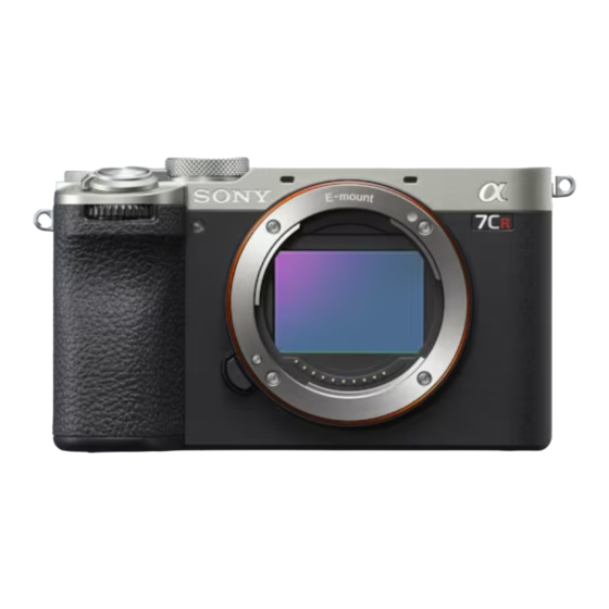 Sony Alpha 7CR ILCE-7CR Quick Start Manual