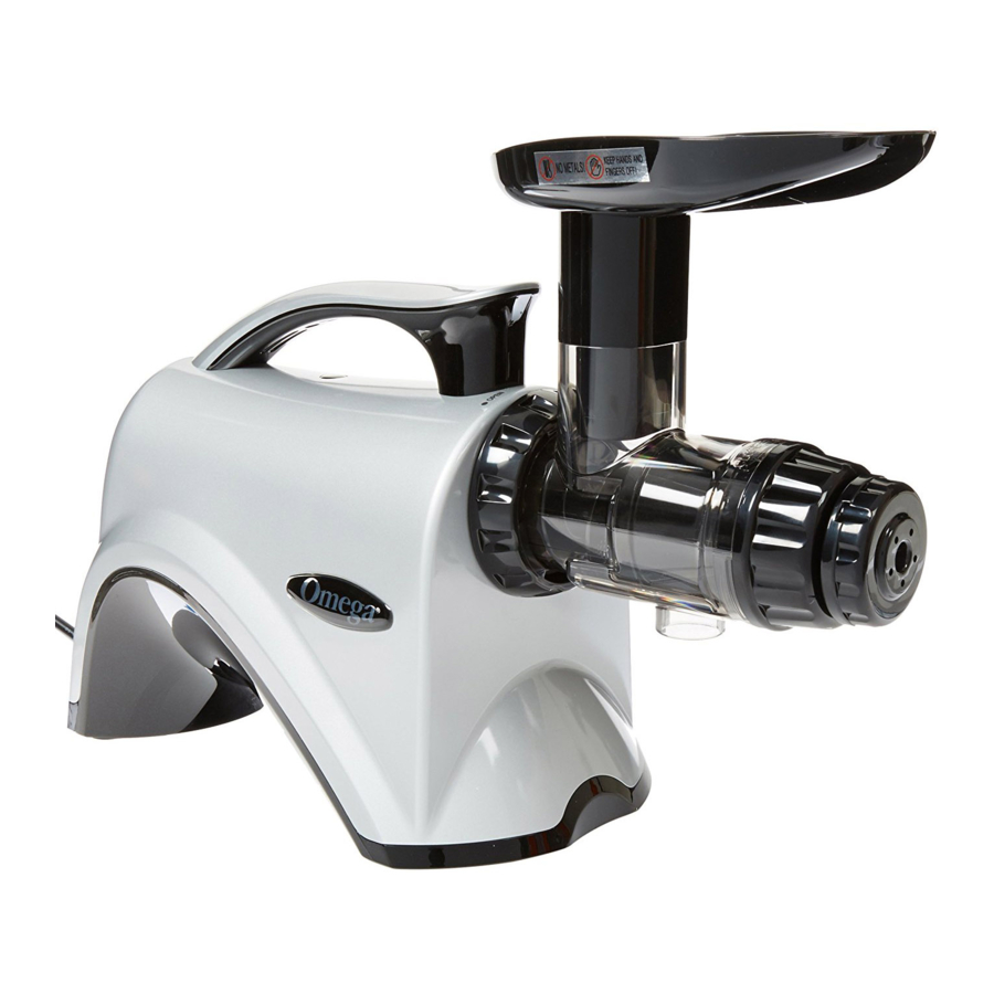 Omega NC800, NC900, NC900HDC, NC800HDS - Juicer Manual