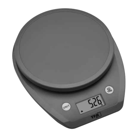 User Manuals: TFA MOCHI 50.2007 Digital Kitchen Scale
