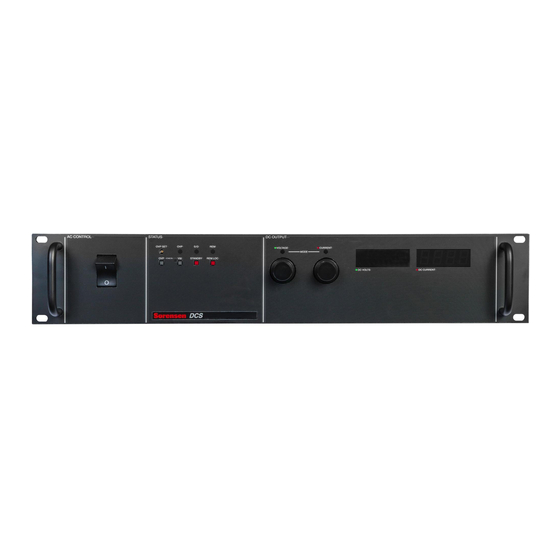 Sorensen DCS8-350 Operation Manual