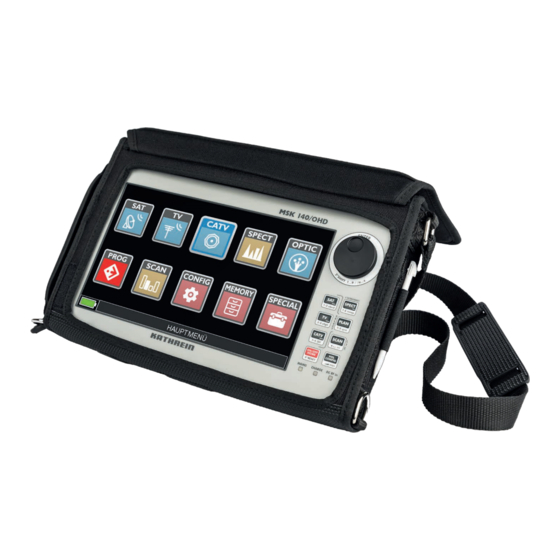 Kathrein MSK 140/OHD Instructions For Use Manual