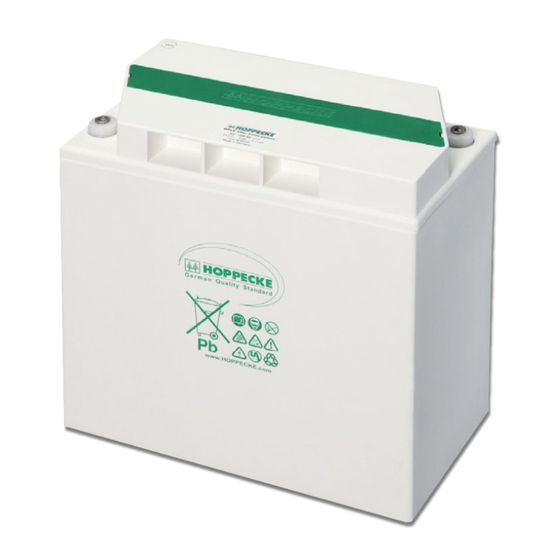 Hoppecke OPZV Series Operating Instructions