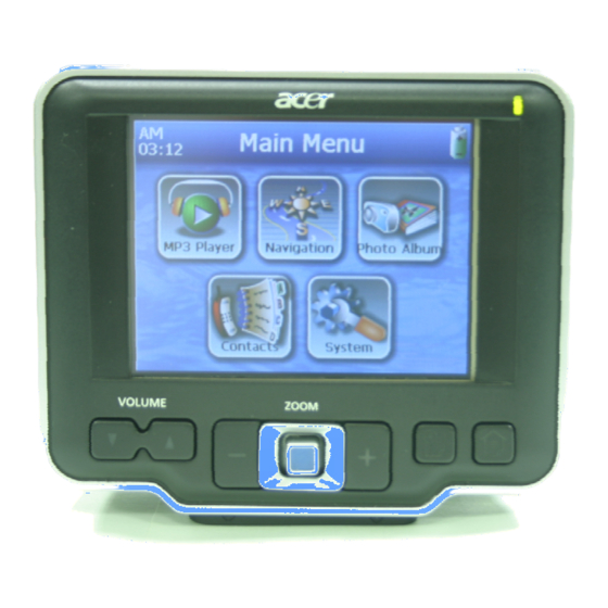 Acer d100 User Manual