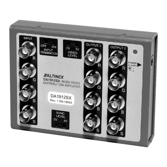 Altinex DA1912SX User Manual