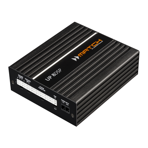 Audiotec Fischer Match UP 8DSP Manual