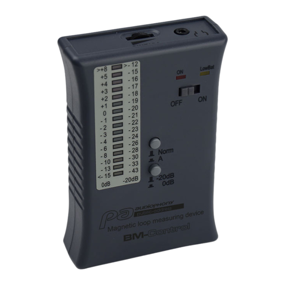 Audiophony PA BM-Control User Manual