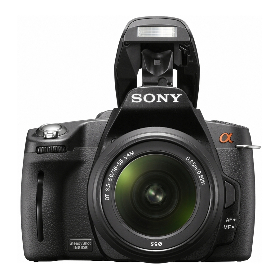 Sony DSLR-A390L - alpha; Digital Single Lens Reflex Camera Zoom Manuals