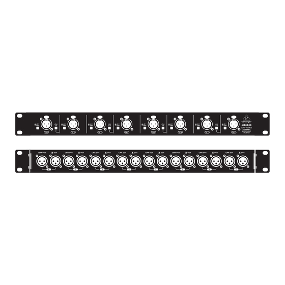 Behringer ULTRALINK MS8000 Quick Start Manual
