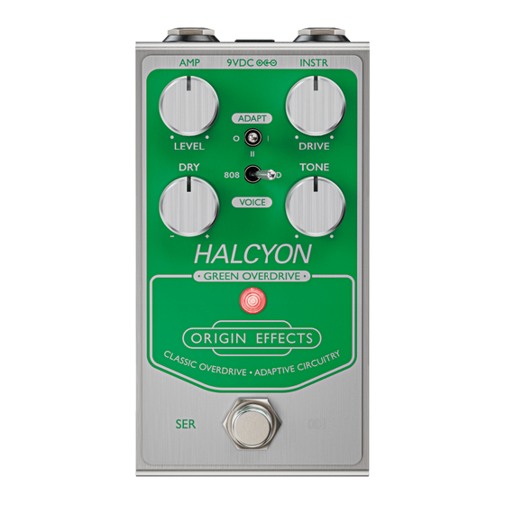 Origin Effects Halcyon Green Overdrive Owner's Manual