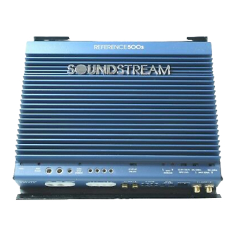 Soundstream Reference Series 1000S Installation Manual